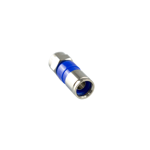 CONECTOR F COMPRESSAO RG6 / PRO6 20,3MM PROFISSIONAL (AZUL)