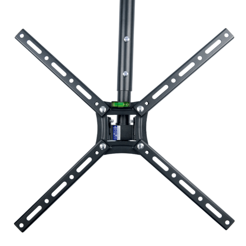 Suporte de Teto ao Chão para TV de 27 a 65 - Telescópico de 1,80m a 3m -  Rotação 360 - Preto - HTec Multimidia