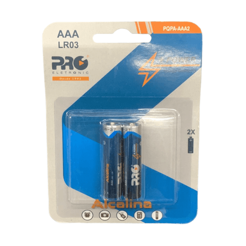PILHA ALCALINA AAA (LR03) BLISTER 2 UNIDADES