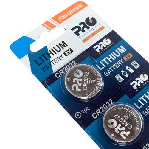Bateria CR2032 3V Proeletronic – Blister com 5 Unidades, Lítio, Longa Duração