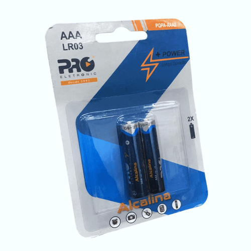 PILHA ALCALINA AAA (LR03) BLISTER 2 UNIDADES