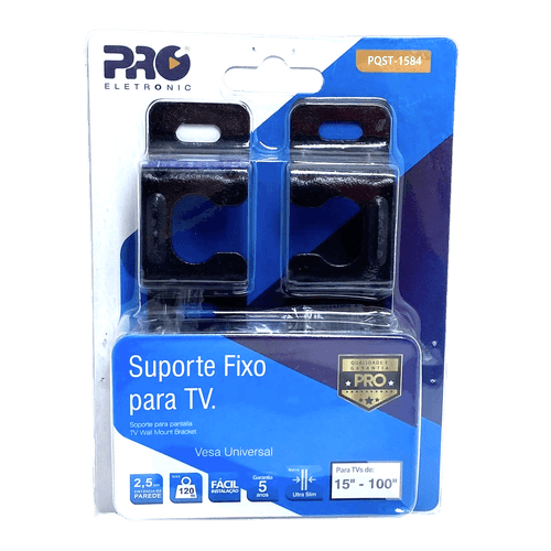 Suporte Fixo Universal para TVS, LCD E LED -15" a  100" até 120 kg - COD. PQST-1584